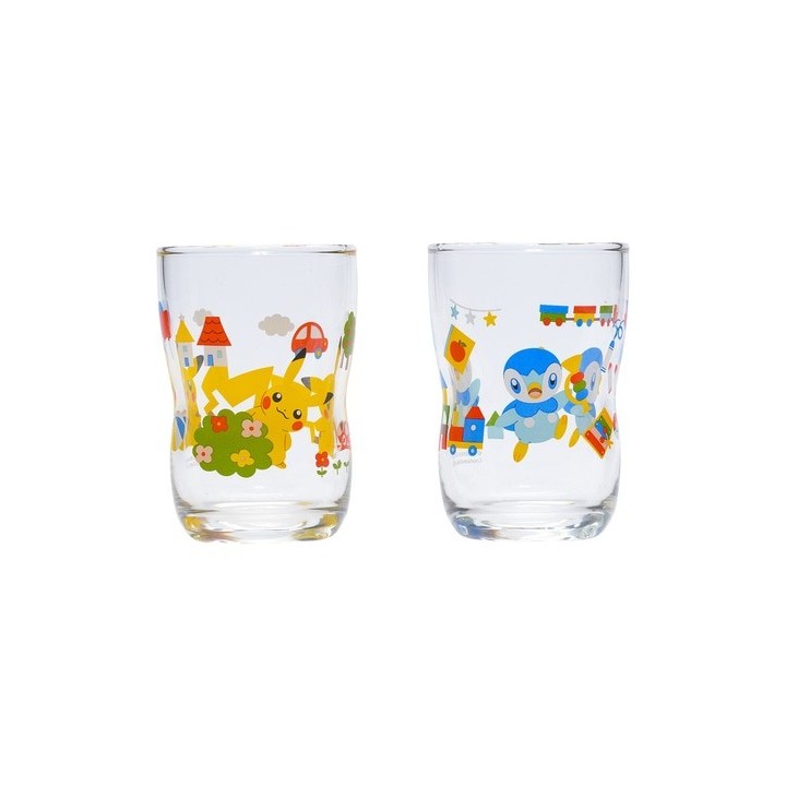 POKEMON CENTER - POKEMON Verres Pikachu & Tiplouf (Pikachu & Pochama)