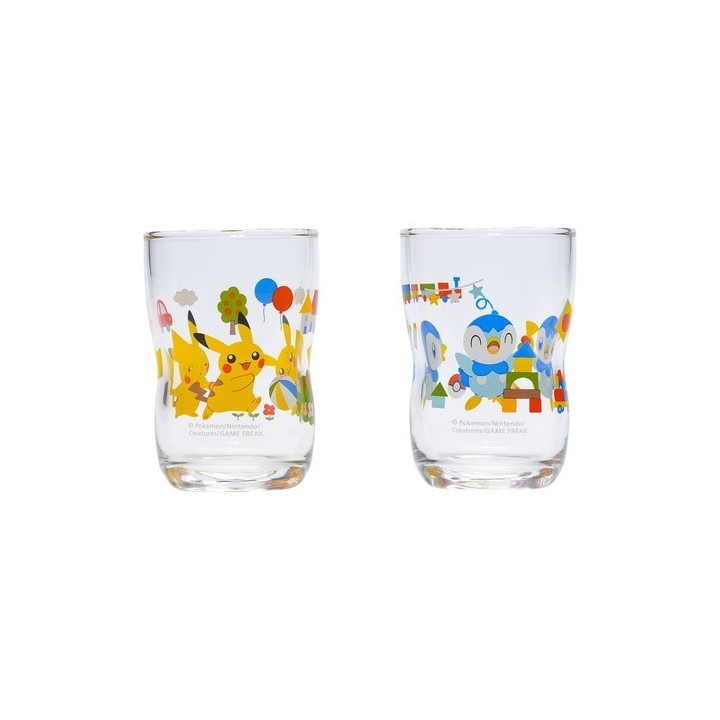 POKEMON CENTER - POKEMON Verres Pikachu & Tiplouf (Pikachu & Pochama)