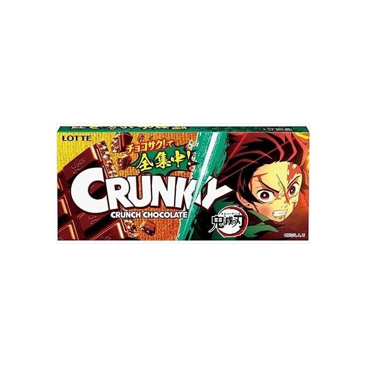 LOTTE - CRUNKY Tablette de Chocolat Croustillant - Demon Slayer