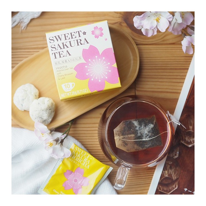 SWEET SAKURA TEA Roasted Green Tea Sakura | Cookingsan.com
