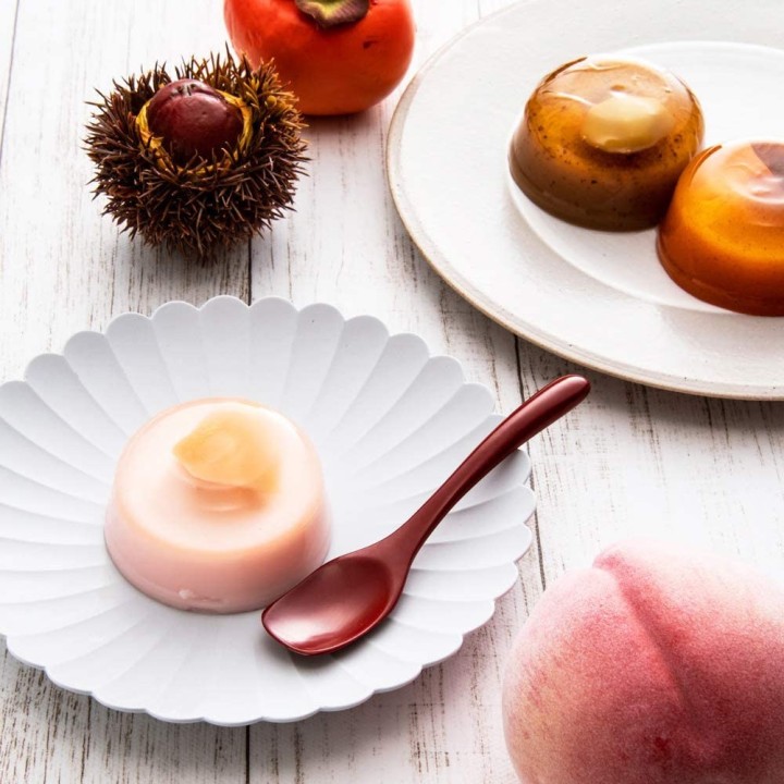 Peach/Chestnut/Kaki Puddings-Jellies | Cookingsan.com