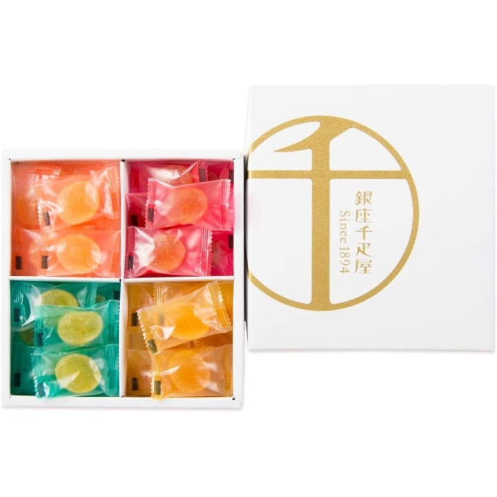 GINZA SEMBIKIYA - Pâtes de Fruits Hyuganatsu/Fraise/Melon/Pêche x28