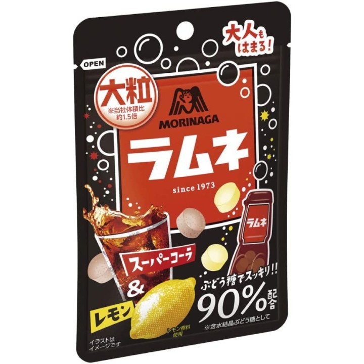 MORINAGA - RAMUNE Super Cola/Lemon Candies 38g