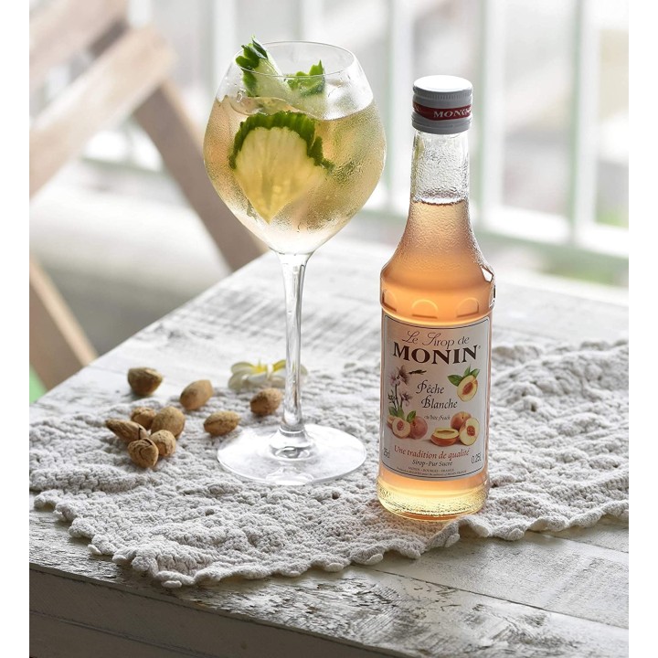 Sirop à la Pêche Blanche 250ml | Cookingsan.com