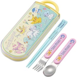 Skater - Pokemon New Retro Children's Trio Set (Chopsticks, Spoon, Fork)