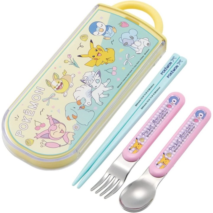 Skater - Pokemon New Retro Children's Trio Set (Chopsticks, Spoon, Fork)