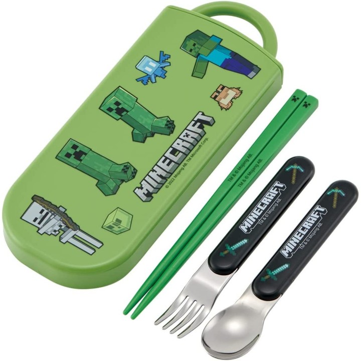 Skater - Minecraft Trio Set (Chopsticks, Spoon, Fork)