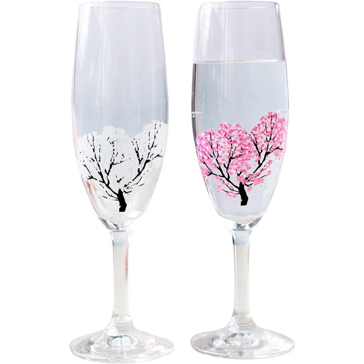 Flûtes à Champagne Magiques - Printemps Sakura | Cookingsan.com