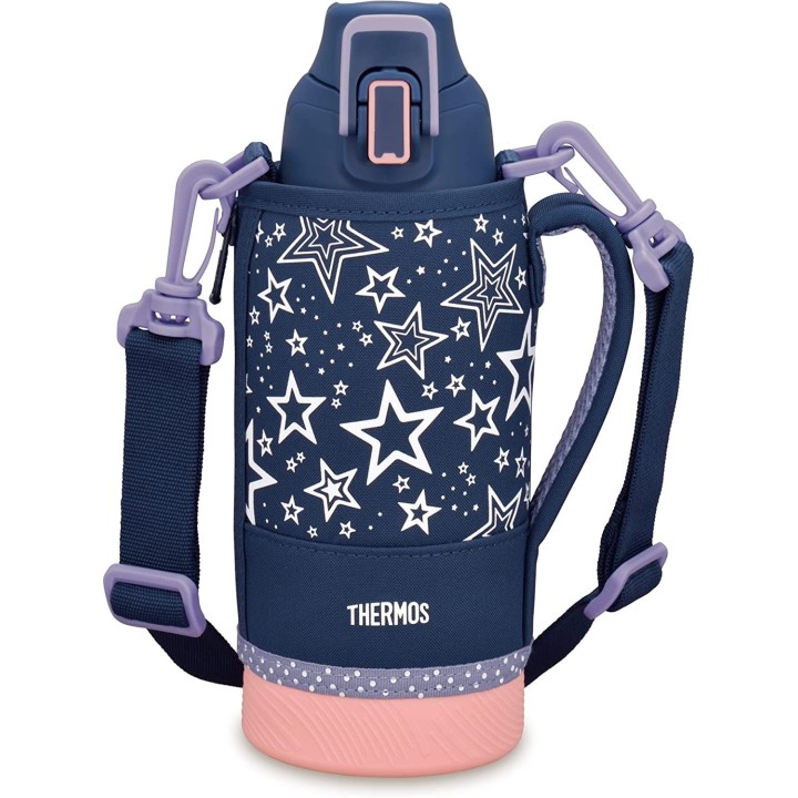 Thermos - Navy Peach Water Bottle (800 ml)
