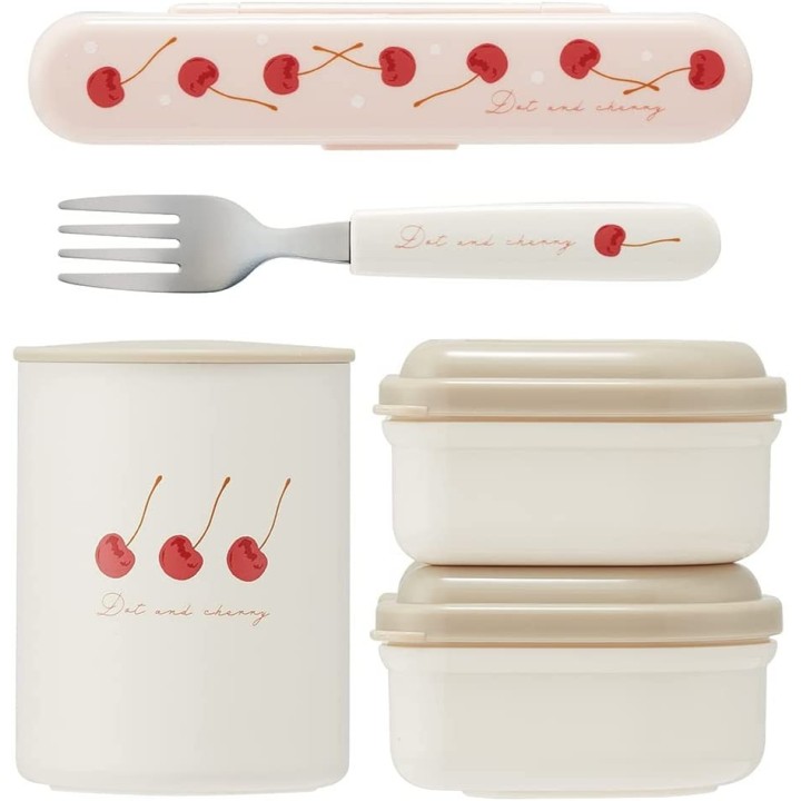 Skater - Bento Set Dot & Cherry | Cookingsan.com