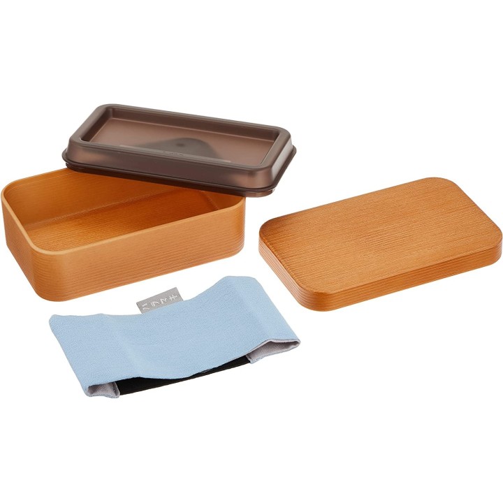 Showa - Boîte à bento Haramaki Natural x Blue| Cookingsan.com