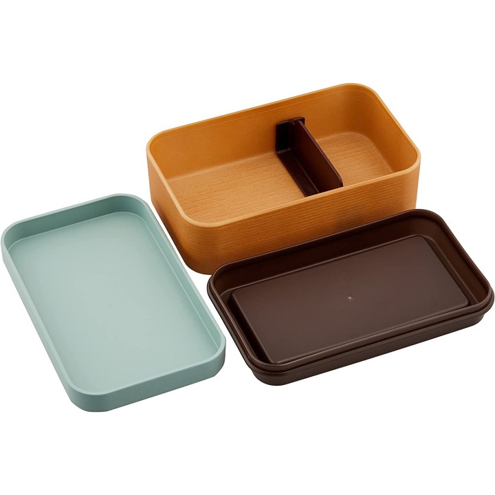 Showa - Bento Box Wood Grain Blue | Cookingsan.com