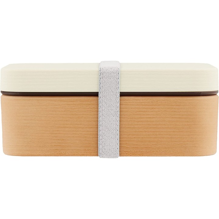 Showa - Bento Box Wood Grain White | Cookingsan.com