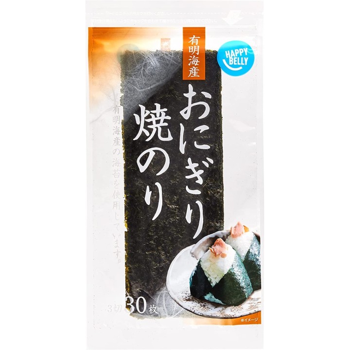Happy Belly - Grilled Nori for Onigiri 3 slices (30 sheets)
