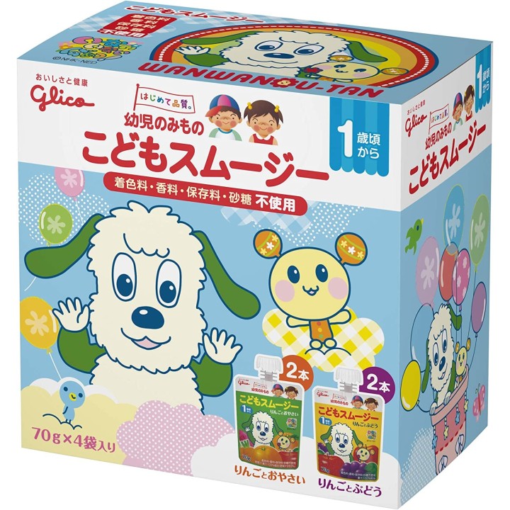 Glico - Children's Smoothies 4-bottle assortment