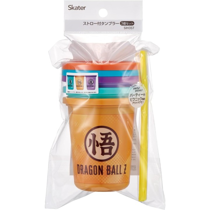 Dragon Ball Z Straw Tumblers Set 3pcs 320ml Skater Japan Import