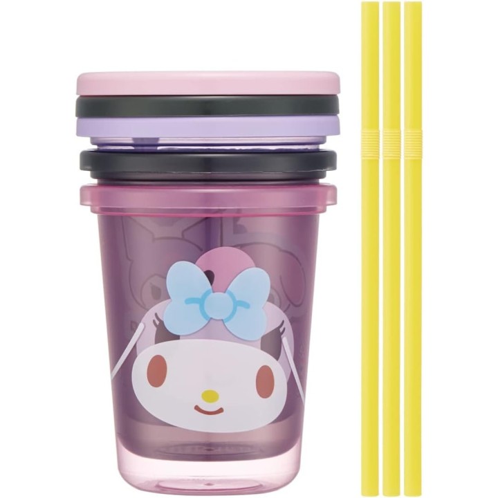 My Melody Kuromi Straw Tumblers Set 3pcs 320ml Skater Japan Import