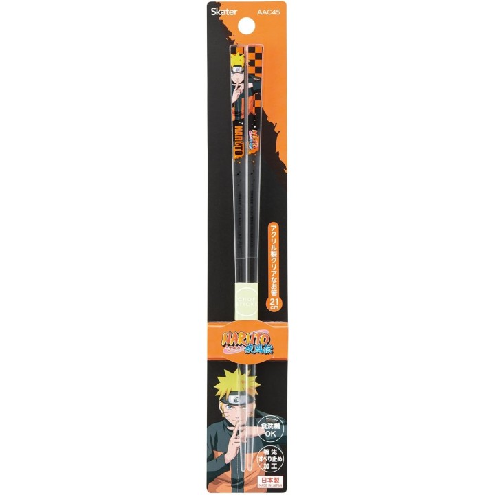 Naruto Acrylic Chopsticks 21cm Dishwasher Safe Skater Japan Import