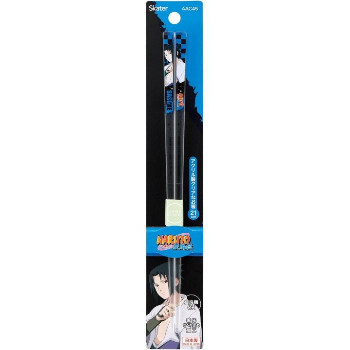 Naruto Sasuke Acrylic Chopsticks 21cm Dishwasher Safe Japan Import