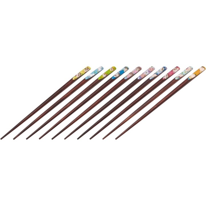 Coffret cadeau de baguettes Crayon Shin-chan, 5 paires de 21 cm, importées du Japon