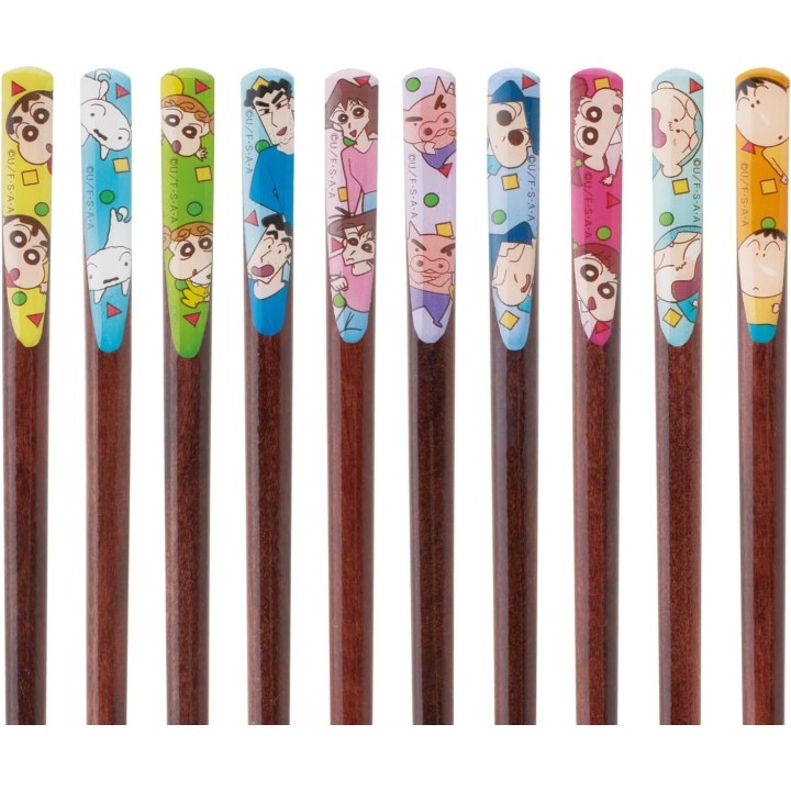 Coffret cadeau de baguettes Crayon Shin-chan, 5 paires de 21 cm, importées du Japon