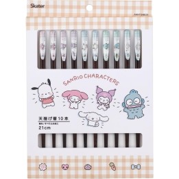 Sanrio-Figuren-Essstäbchen-Geschenkset, 5 Paar, 21 cm, Import aus Japan