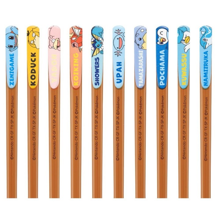 Set de regalo de palillos de tipo Agua de Pokémon, 5 pares de 21 cm, importados de Japón