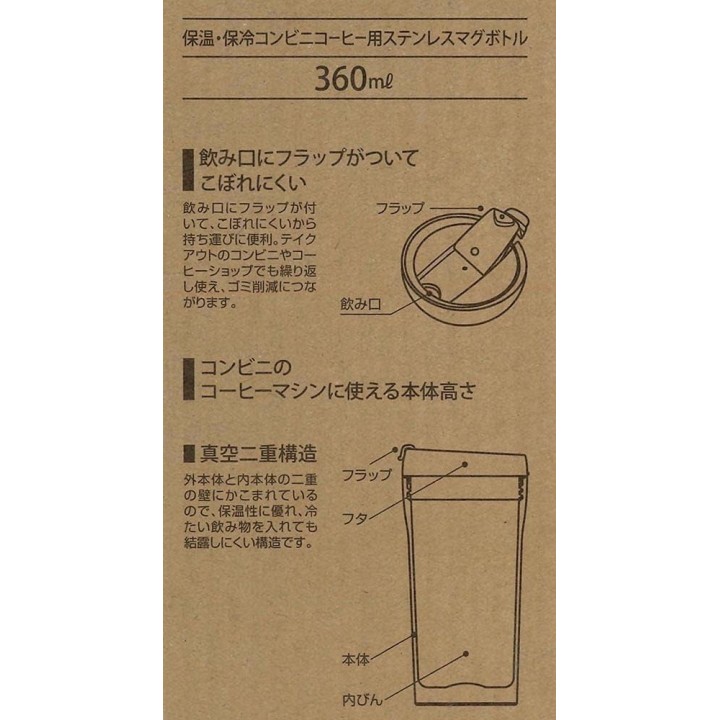 Botella de café Skater Jiji de 360 ml SMV4-A, importada de Japón