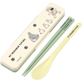 Juego de palillos y cuchara «Skater Totoro», 18 cm, CCS3SAAG-A, importado de Japón
