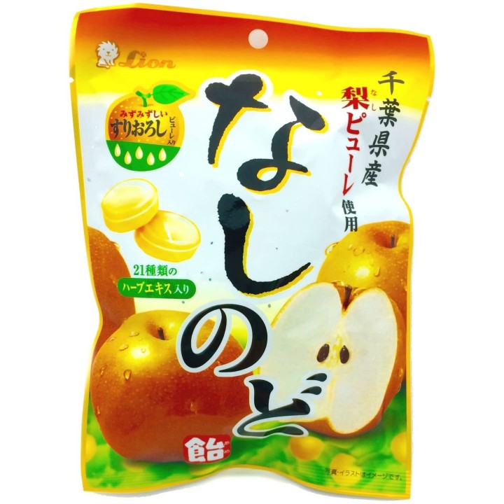LION OKASHI - Bonbons à la Poire Nashi (poire japonaise) 80g