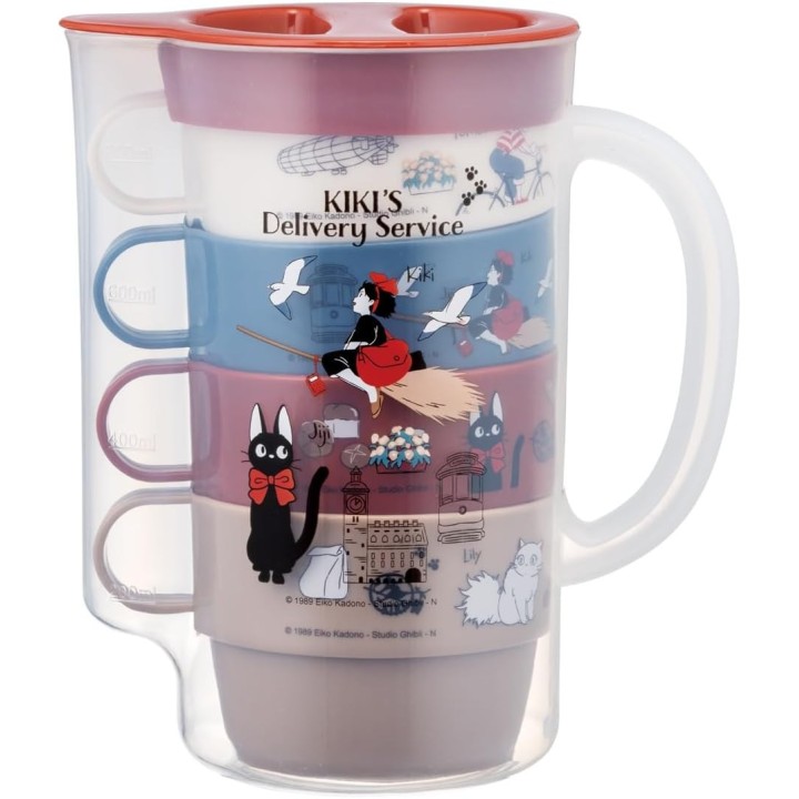 Set di tazze impilabili Kiki "Skater", 4 pezzi – Studio Ghibli – Importato dal Giappone