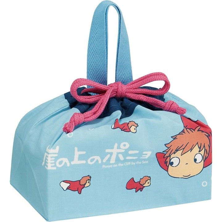Sac à lunch Ponyo, sac à cordon de type « skater », sac à bento, importé du Japon