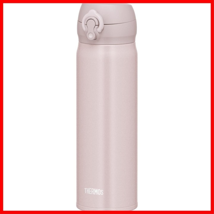 THERMOS 500ml Vacuum Insulated Bottle Beige Pink Japanese Import