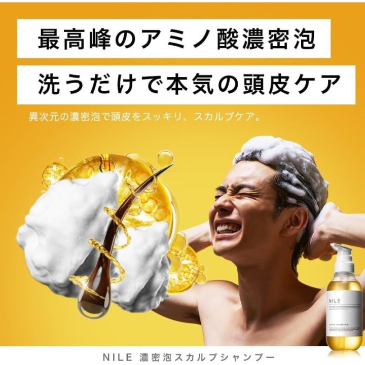 Shampooing pour le cuir chevelu dense en mousse NILE aux acides aminés Non Silicone (Parfum Californien)