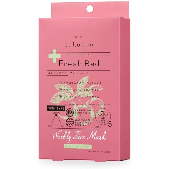 LULULUN - Mascarilla Semanal Rojo Fresco x5