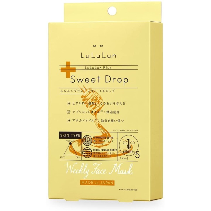 LULULUN - Mascarilla facial semanal Gota dulce