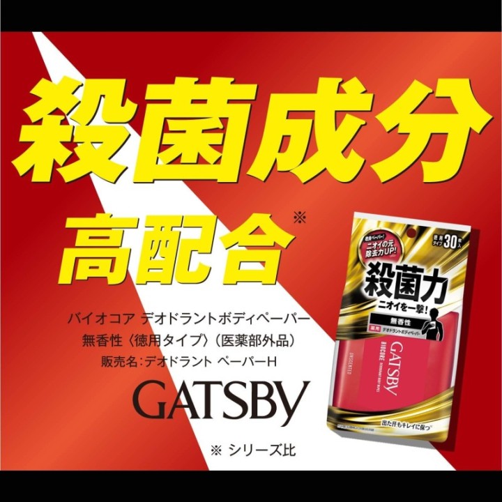 GATSBY - Body Wipes Biocore Sans Parfum 30x3