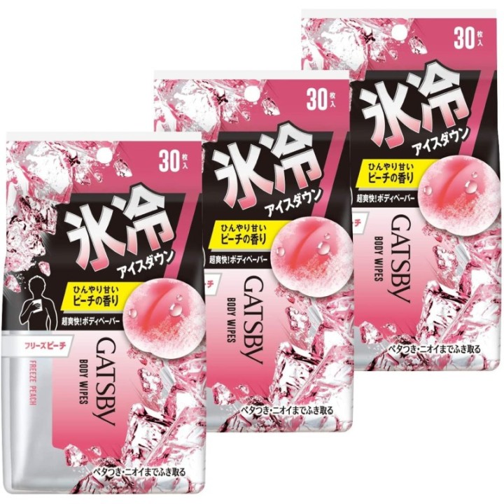 GATSBY - Lingettes corporelles Freeze Peach 30x3