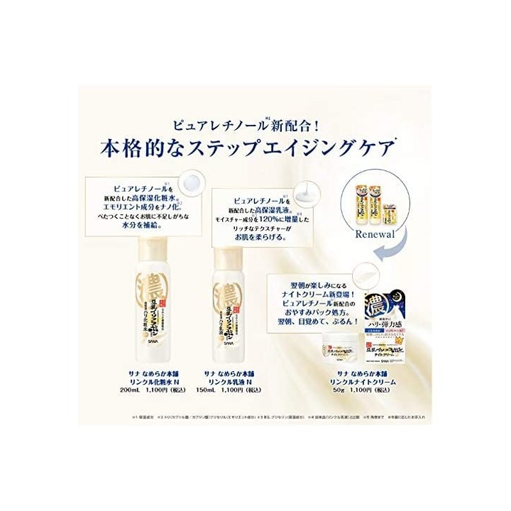 NAMERAKAHONPO - Anti-aging Night Care Cream